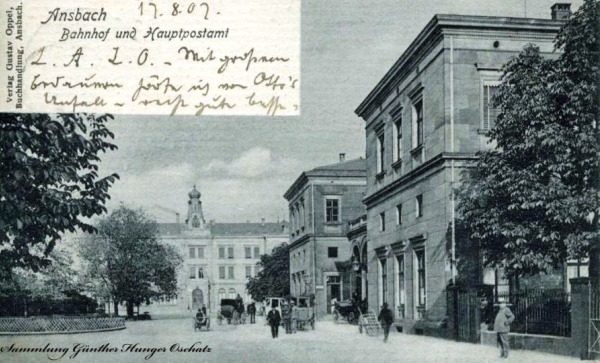 Ansbach - Bahnhof und Hauptpostamt um 1900.jpg